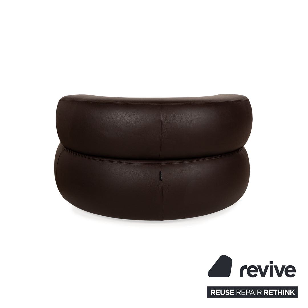 La Nuova Casa States Leather Set Brown Lounge Stool