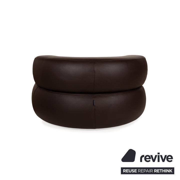 La Nuova Casa States Leather Set Brown Lounge Stool