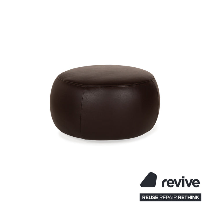 La Nuova Casa States Leather Set Brown Lounge Stool