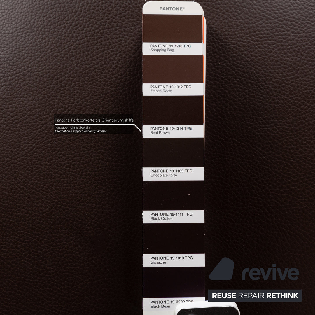 La Nuova Casa States Leather Set Brown Lounge Stool