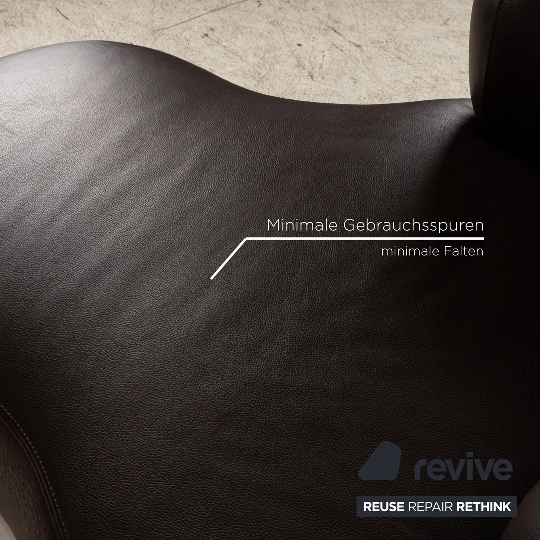 La Nuova Casa States Leather Set Brown Lounge Stool