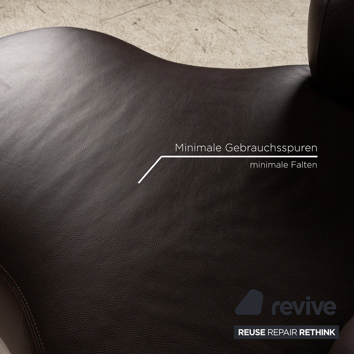 La Nuova Casa States Leather Set Brown Lounge Stool