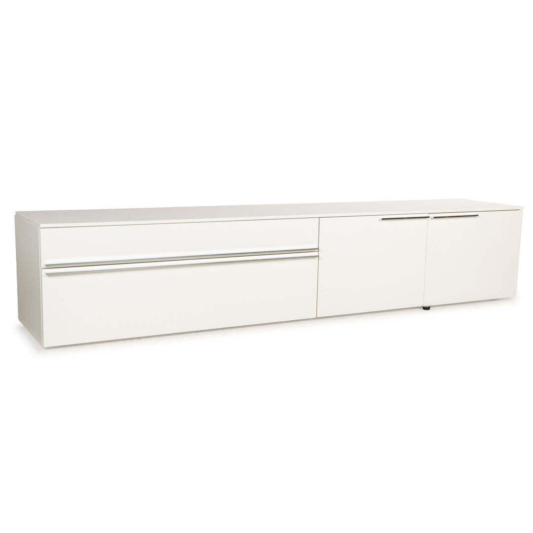 La Nuova Casa Tamigi Holz Sideboard Weiß Creme Hochglanz Lowboard