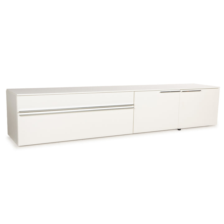 La Nuova Casa Tamigi Holz Sideboard Weiß Creme Hochglanz Lowboard