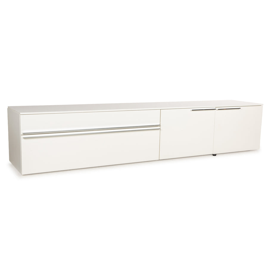 La Nuova Casa Tamigi Holz Sideboard Weiß Creme Hochglanz Lowboard