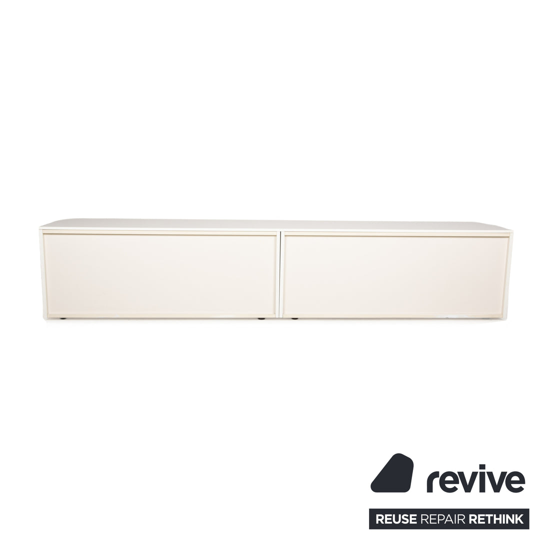 La Nuova Casa Tamigi Holz Sideboard Weiß Creme Hochglanz Lowboard