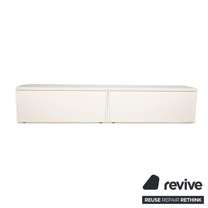 La Nuova Casa Tamigi Holz Sideboard Weiß Creme Hochglanz Lowboard