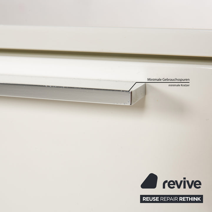 La Nuova Casa Tamigi Holz Sideboard Weiß Creme Hochglanz Lowboard