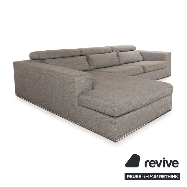 La Nuova Casa Toronto Fabric Corner Sofa Recamiere Left Grey Sofa Couch