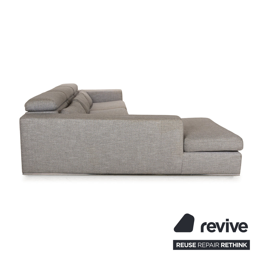 La Nuova Casa Toronto Fabric Corner Sofa Recamiere Left Grey Sofa Couch