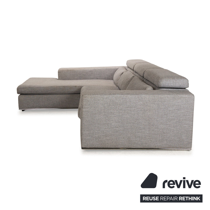 La Nuova Casa Toronto Fabric Corner Sofa Recamiere Left Grey Sofa Couch