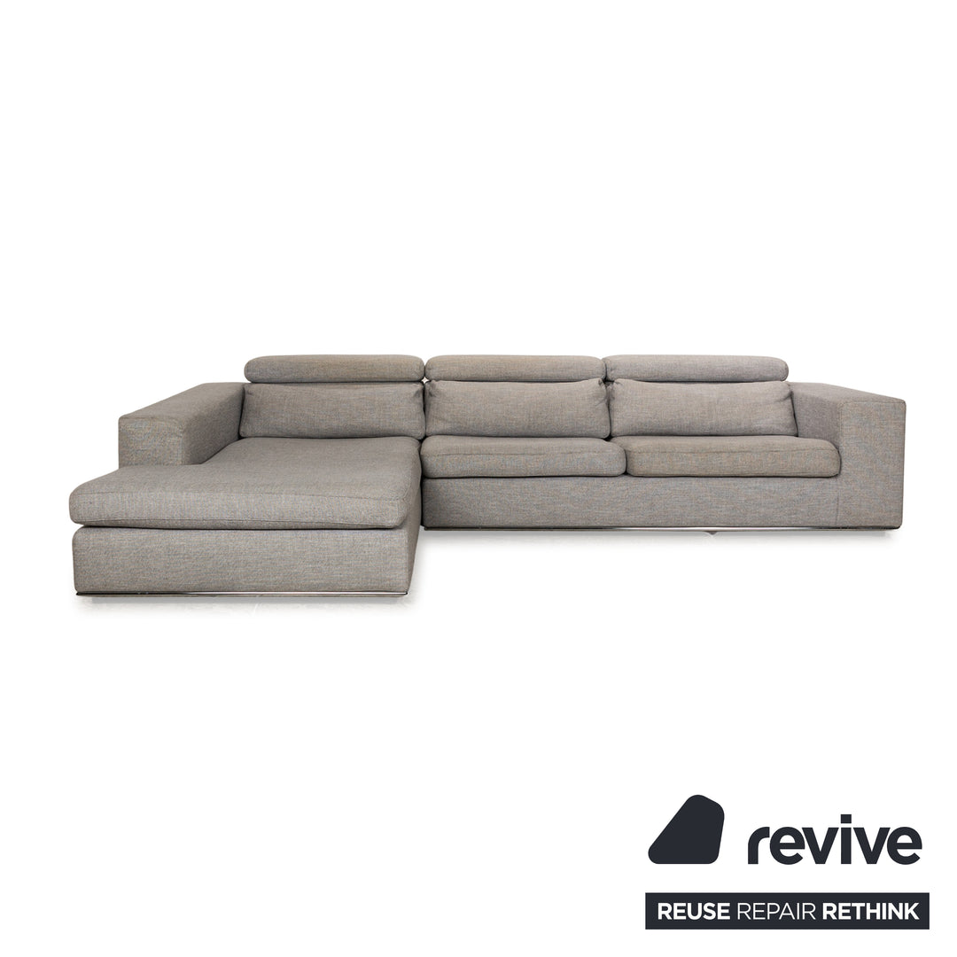 La Nuova Casa Toronto Fabric Corner Sofa Recamiere Left Grey Sofa Couch