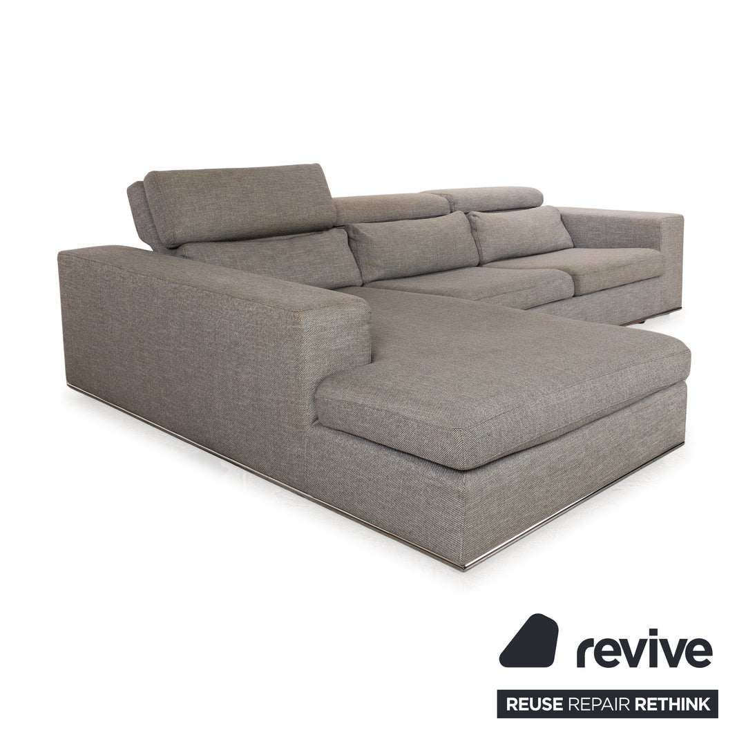 La Nuova Casa Toronto Fabric Corner Sofa Recamiere Left Grey Sofa Couch