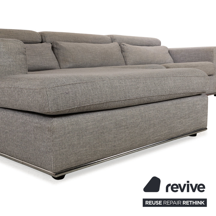 La Nuova Casa Toronto Fabric Corner Sofa Recamiere Left Grey Sofa Couch