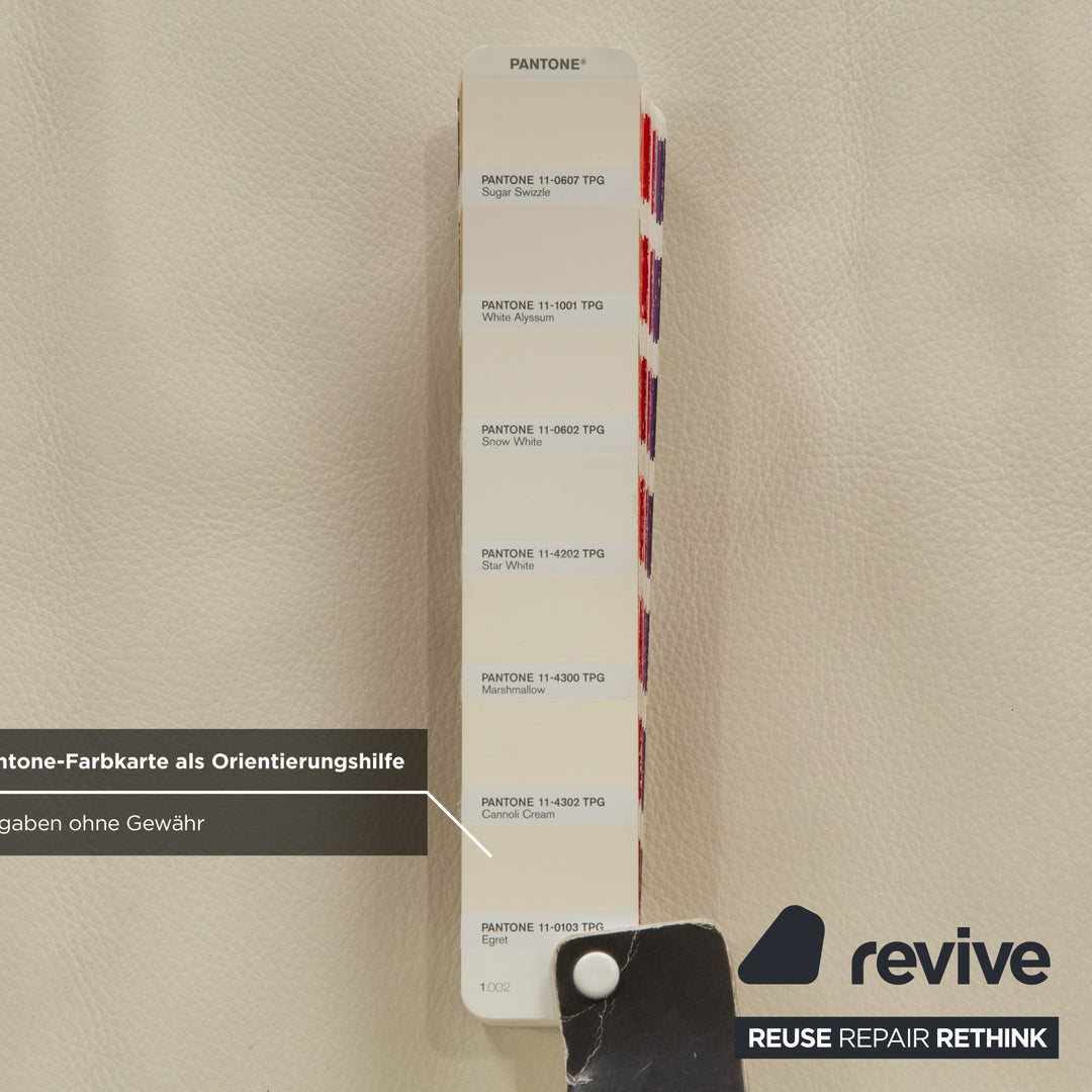 Canapé d'angle en cuir Boston La Nuova Case Crème Blanc coquille d'œuf Canapé Canapé fonction manuelle