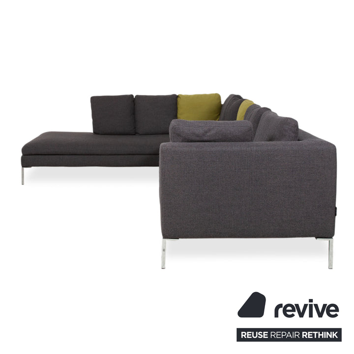 La Nuova Case Stoff Ecksofa Grau Sofa Couch