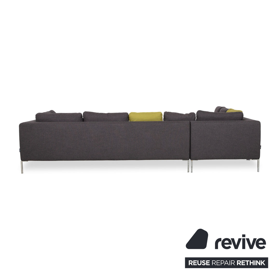 La Nuova Case Stoff Ecksofa Grau Sofa Couch