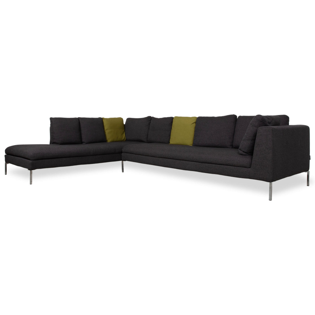 La Nuova Casa Stoff Ecksofa Grau Sofa Couch