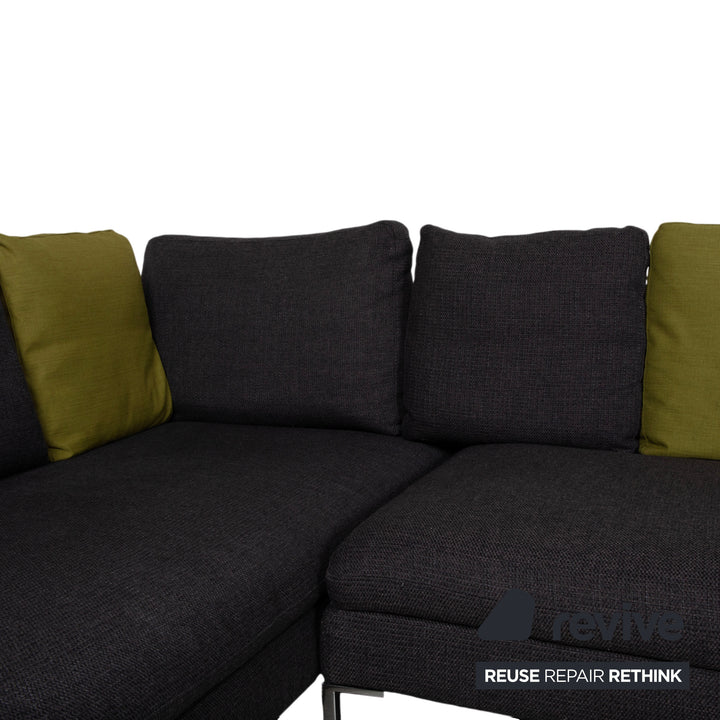 La Nuova Case Stoff Ecksofa Grau Sofa Couch