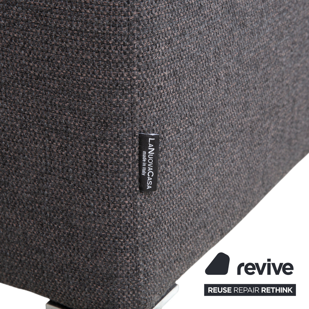 La Nuova Case Stoff Ecksofa Grau Sofa Couch