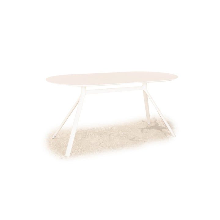 La Palma Fork wooden dining table white laminate top 160 x 74 x 80 cm