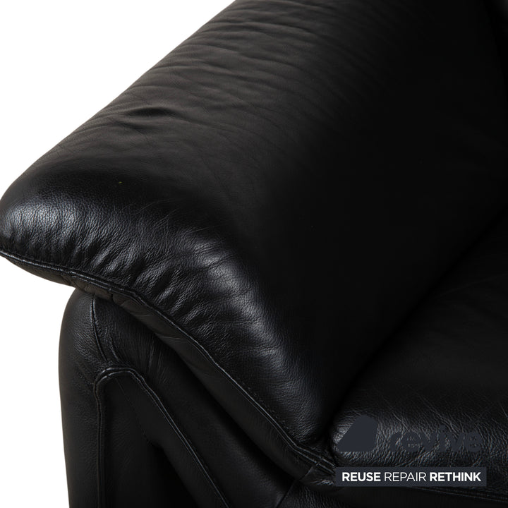 Laauser Atlanta Sessel Leder Schwarz