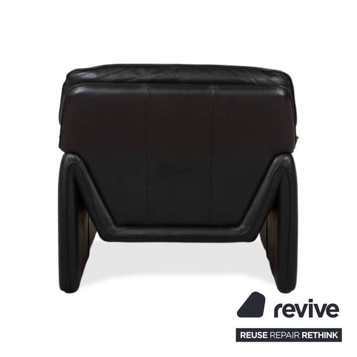Laauser Atlanta Garnitur Cuir Deux places Fauteuil Noir Canapé Canapé