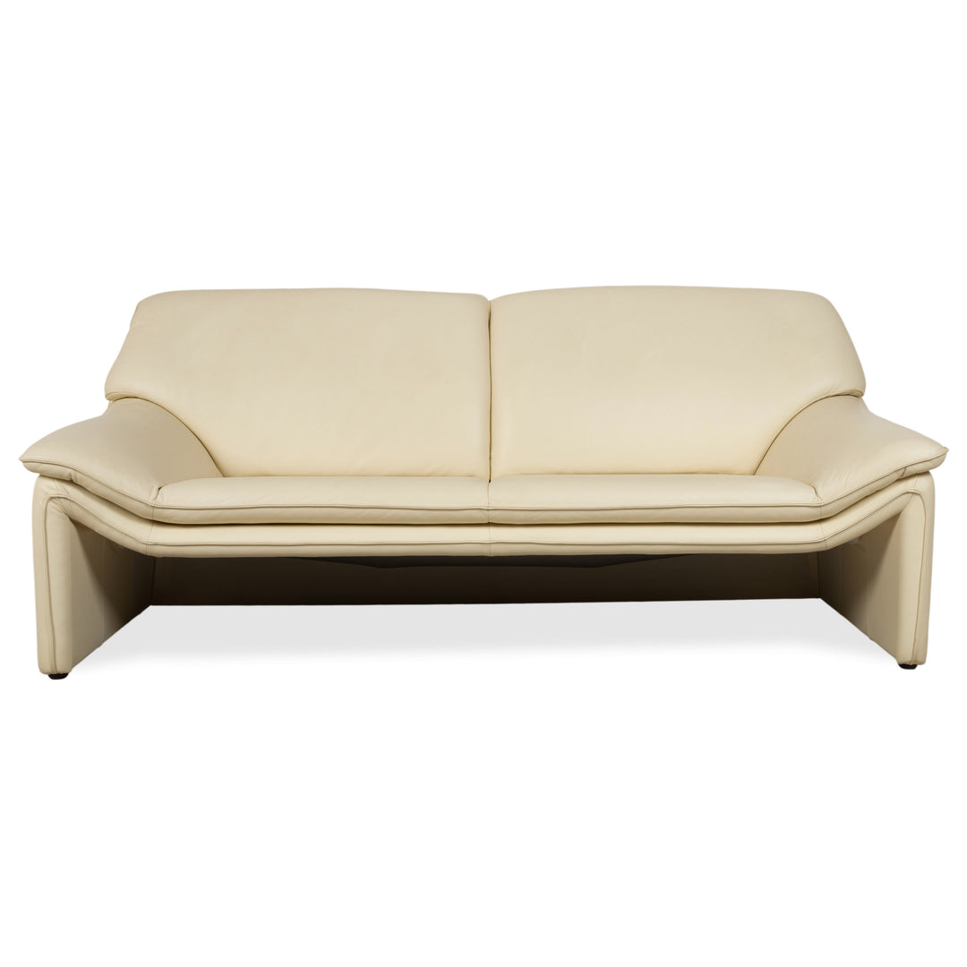 Laauser Atlanta Leder Dreisitzer Beige Creme Sofa Couch