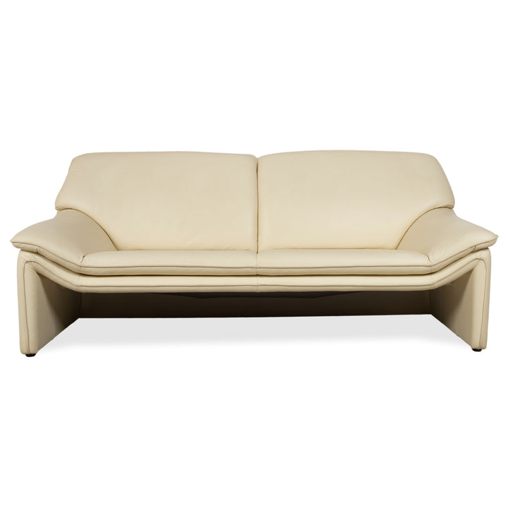 Laauser Atlanta Leder Dreisitzer Beige Creme Sofa Couch
