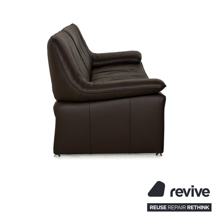 Laauser Atlanta Leder Dreisitzer Braun Sofa Couch