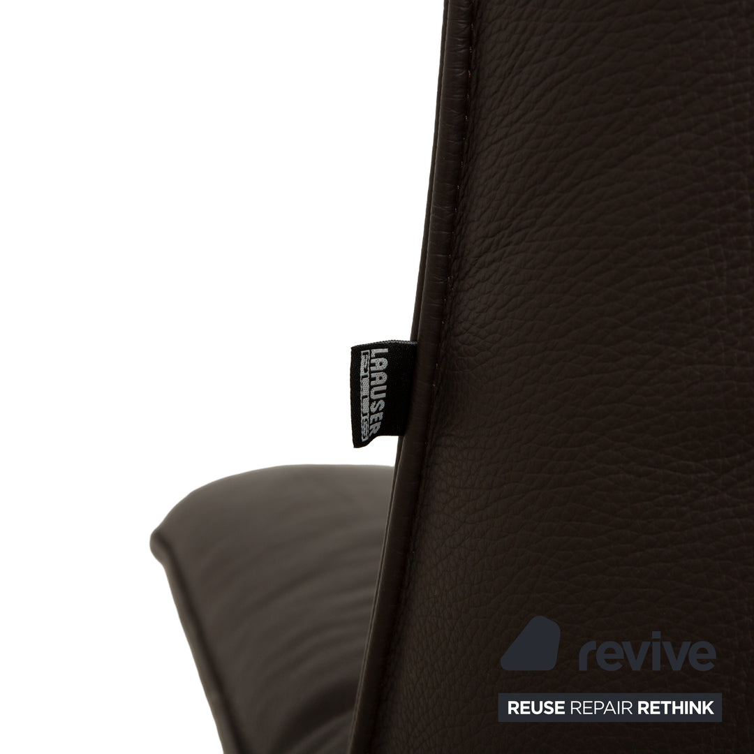 Laauser Atlanta Leder Dreisitzer Braun Sofa Couch