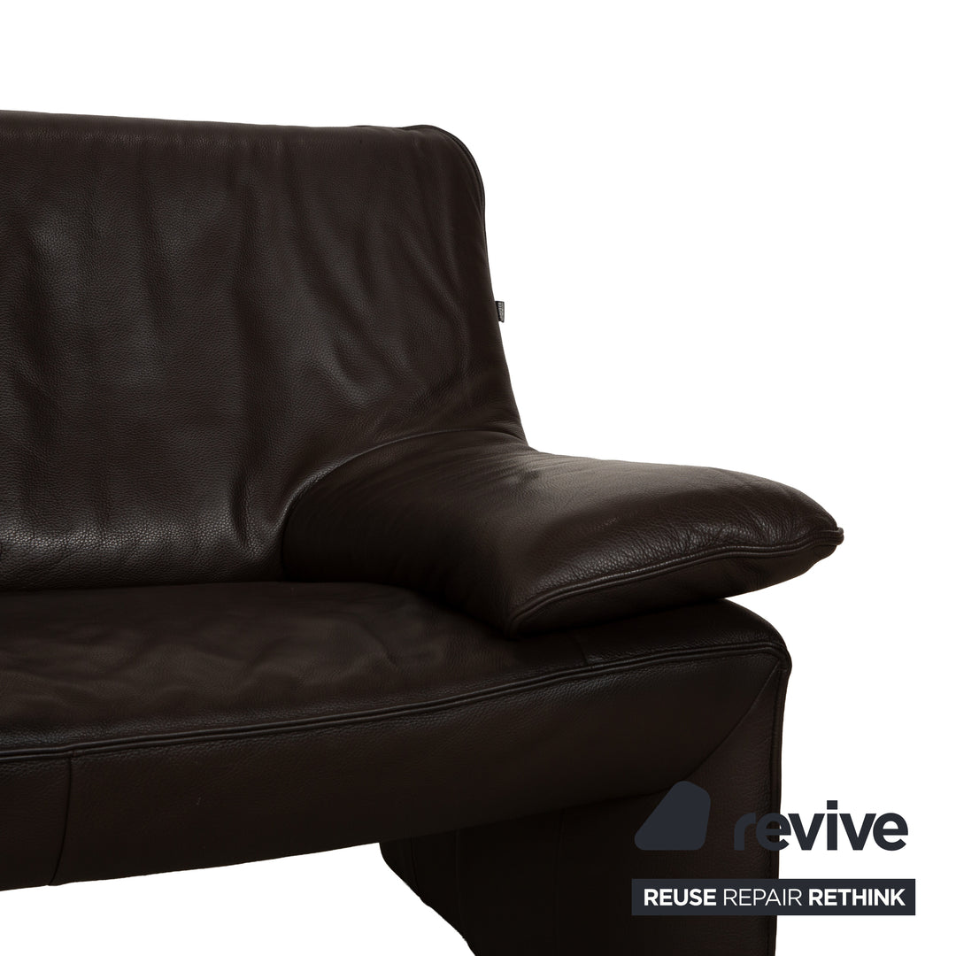 Laauser Atlanta Leder Dreisitzer Braun Sofa Couch