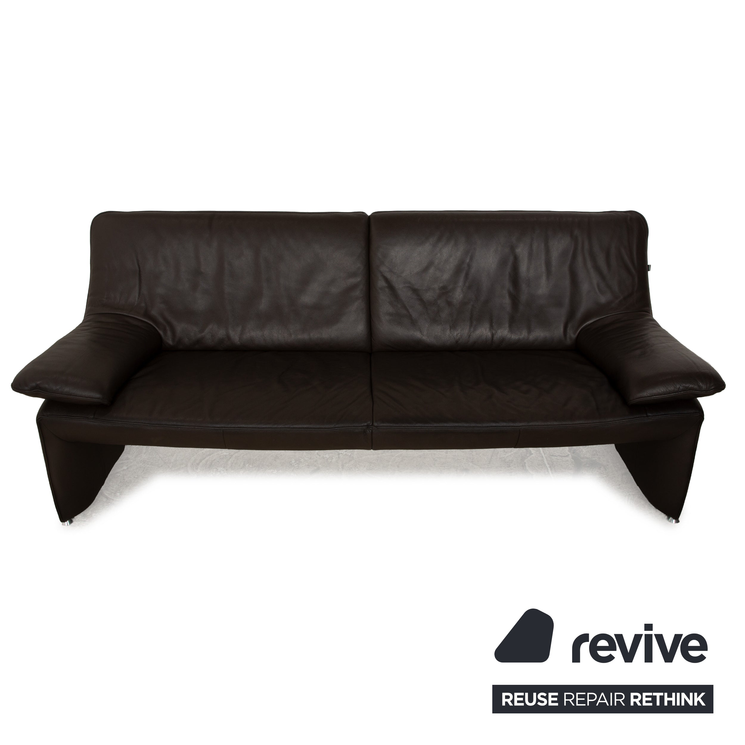 Laauser Atlanta Leder Dreisitzer Braun Sofa Couch