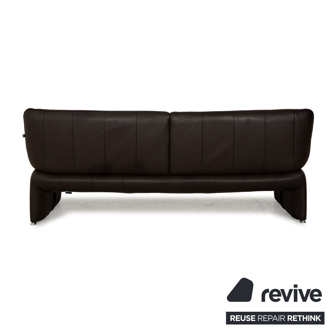 Laauser Atlanta Leder Dreisitzer Braun Sofa Couch