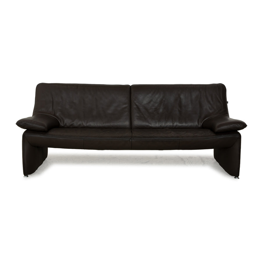 Laauser Atlanta Leder Dreisitzer Braun Sofa Couch