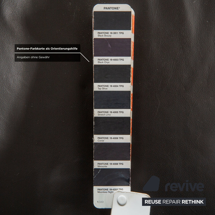 Laauser Atlanta Leder Dreisitzer Schwarz Sofa Couch