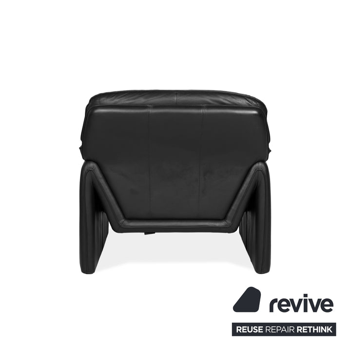 Laauser Atlanta Leder Dreisitzer Zweisitzer Sessel Schwarz Sofa Couch