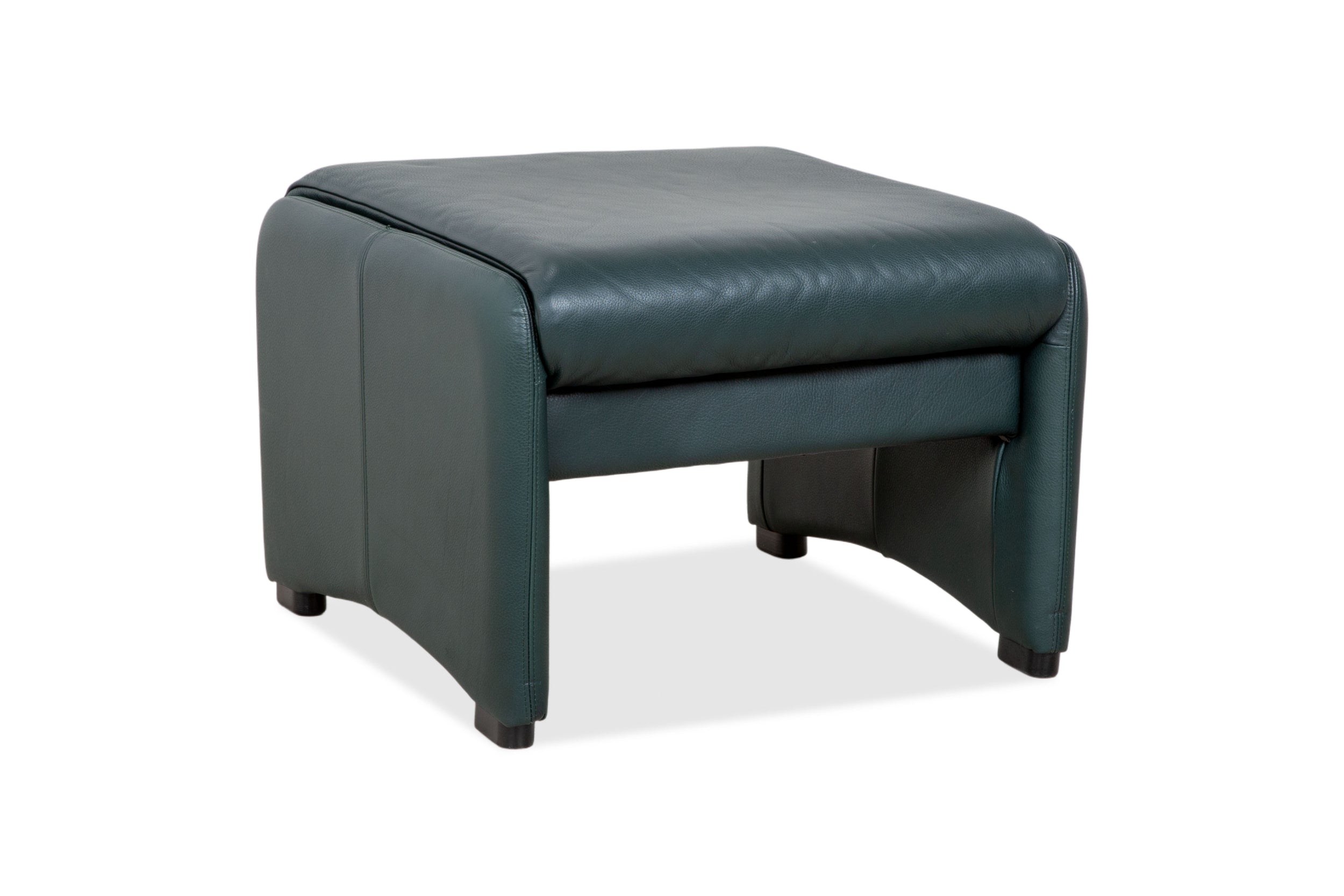 Laauser Atlanta Leather Stool Green Dark Green Petrol
