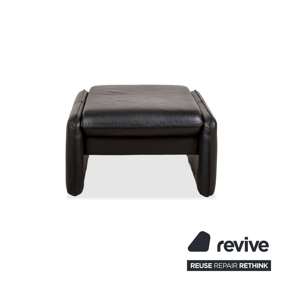 Laauser Atlanta Leder Hocker Schwarz Couch