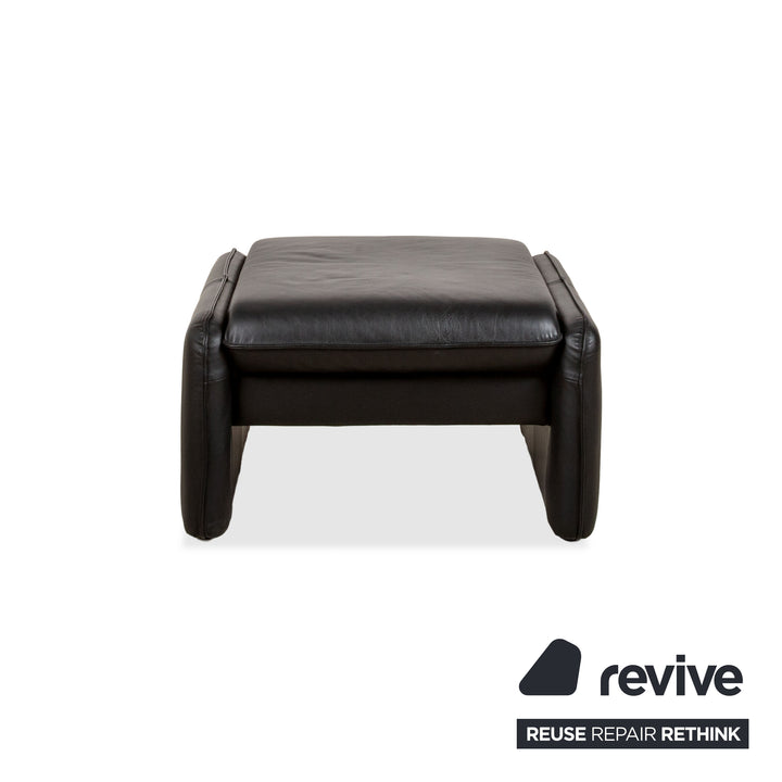 Laauser Atlanta Leder Hocker Schwarz Couch