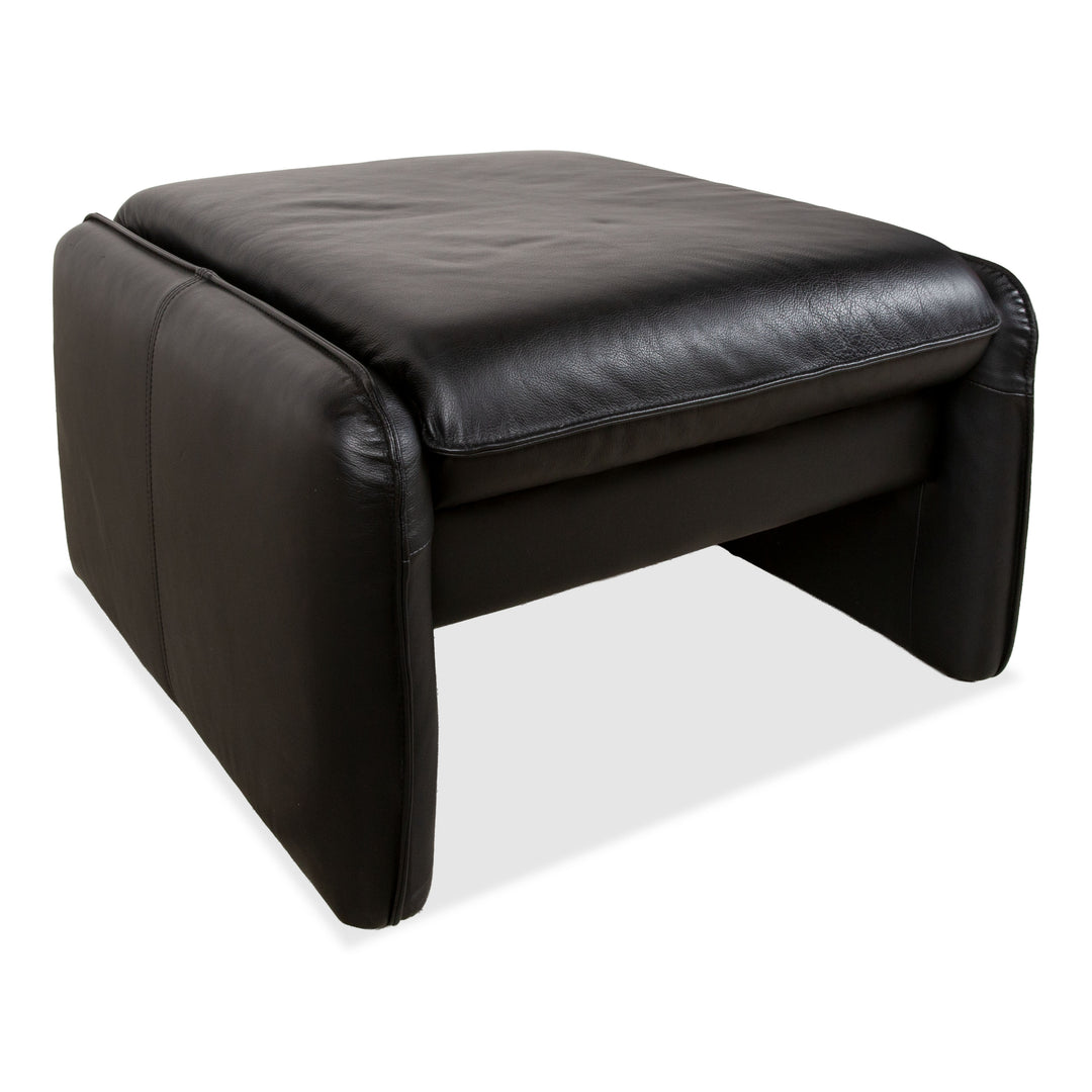 Laauser Atlanta Leder Hocker Schwarz Couch
