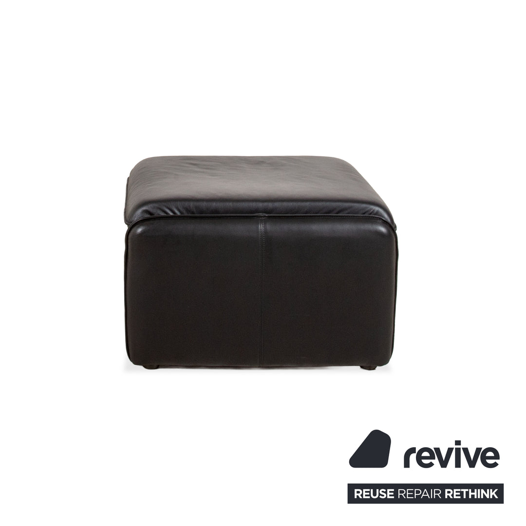 Laauser Atlanta Leder Hocker Schwarz Couch