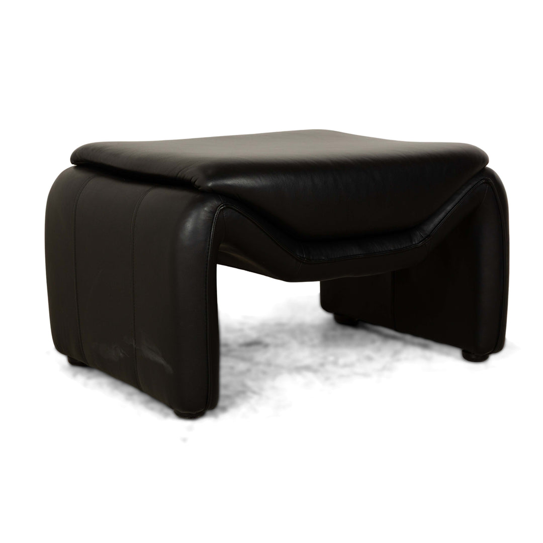 Laauser Atlanta Leather Stool Black
