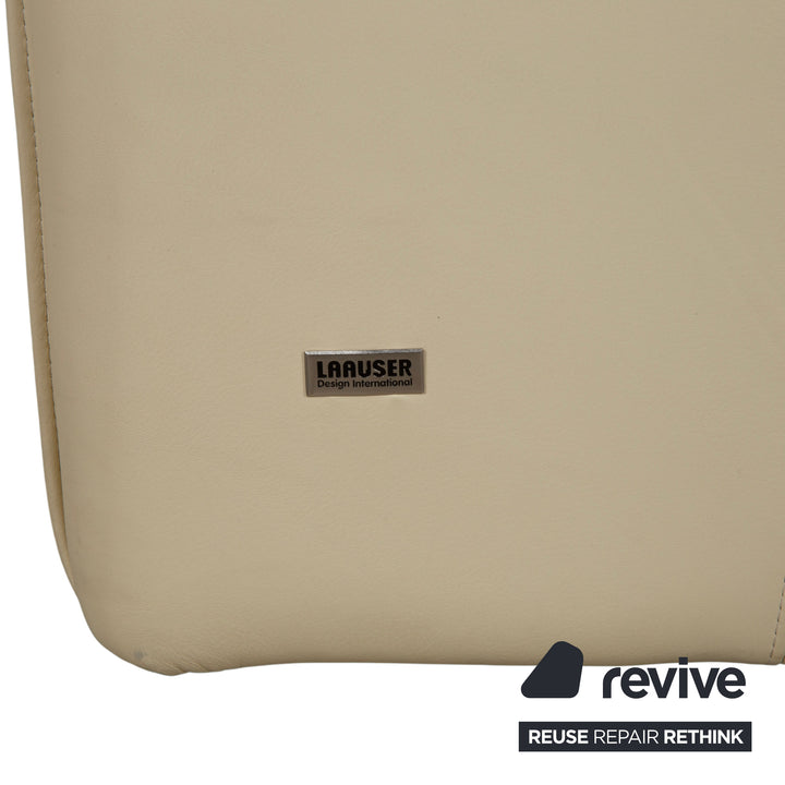 Laauser Atlanta Leder Sessel Beige Creme