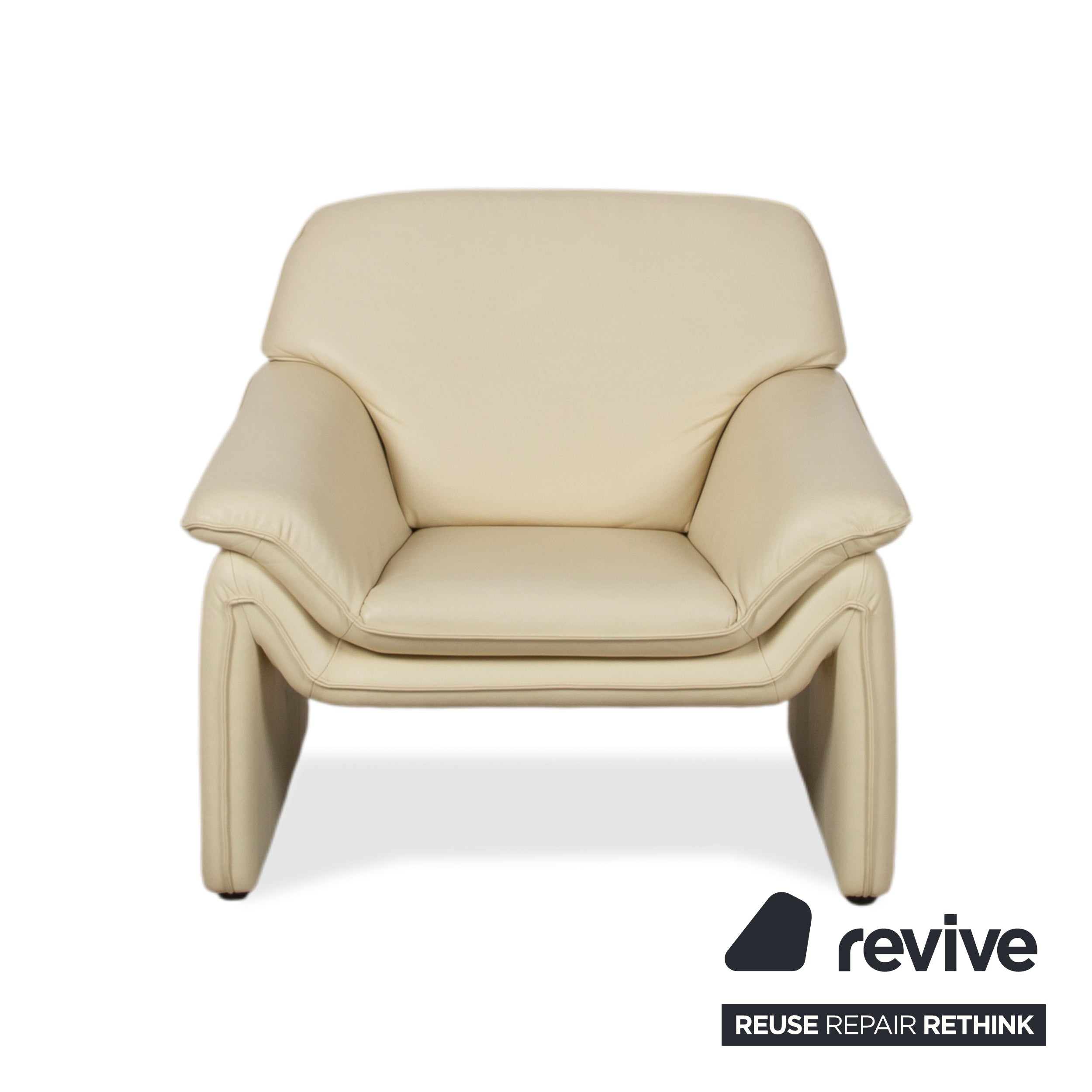 Laauser Atlanta Leather Armchair Beige Cream
