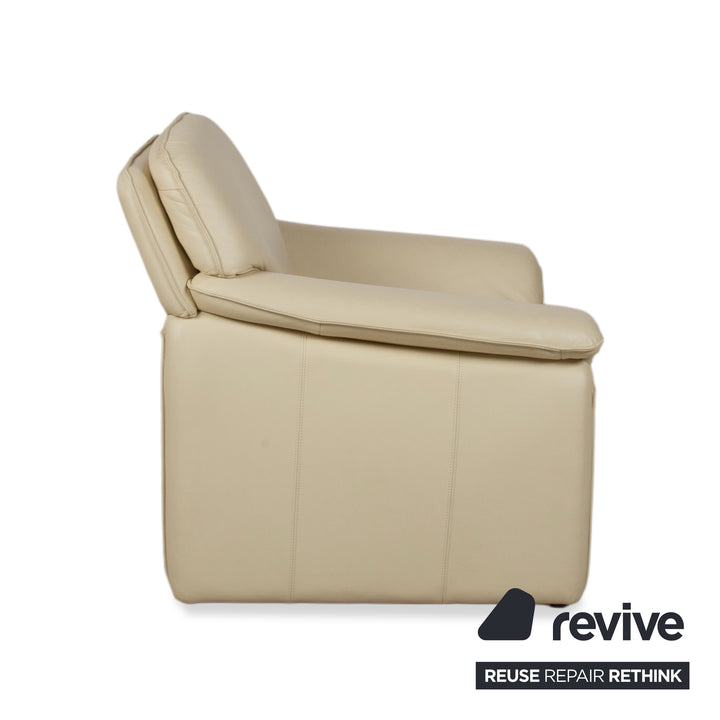 Laauser Atlanta Leder Sessel Beige Creme