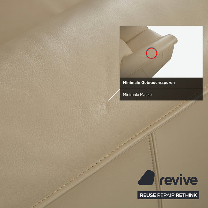 Laauser Atlanta Leder Sessel Beige Creme