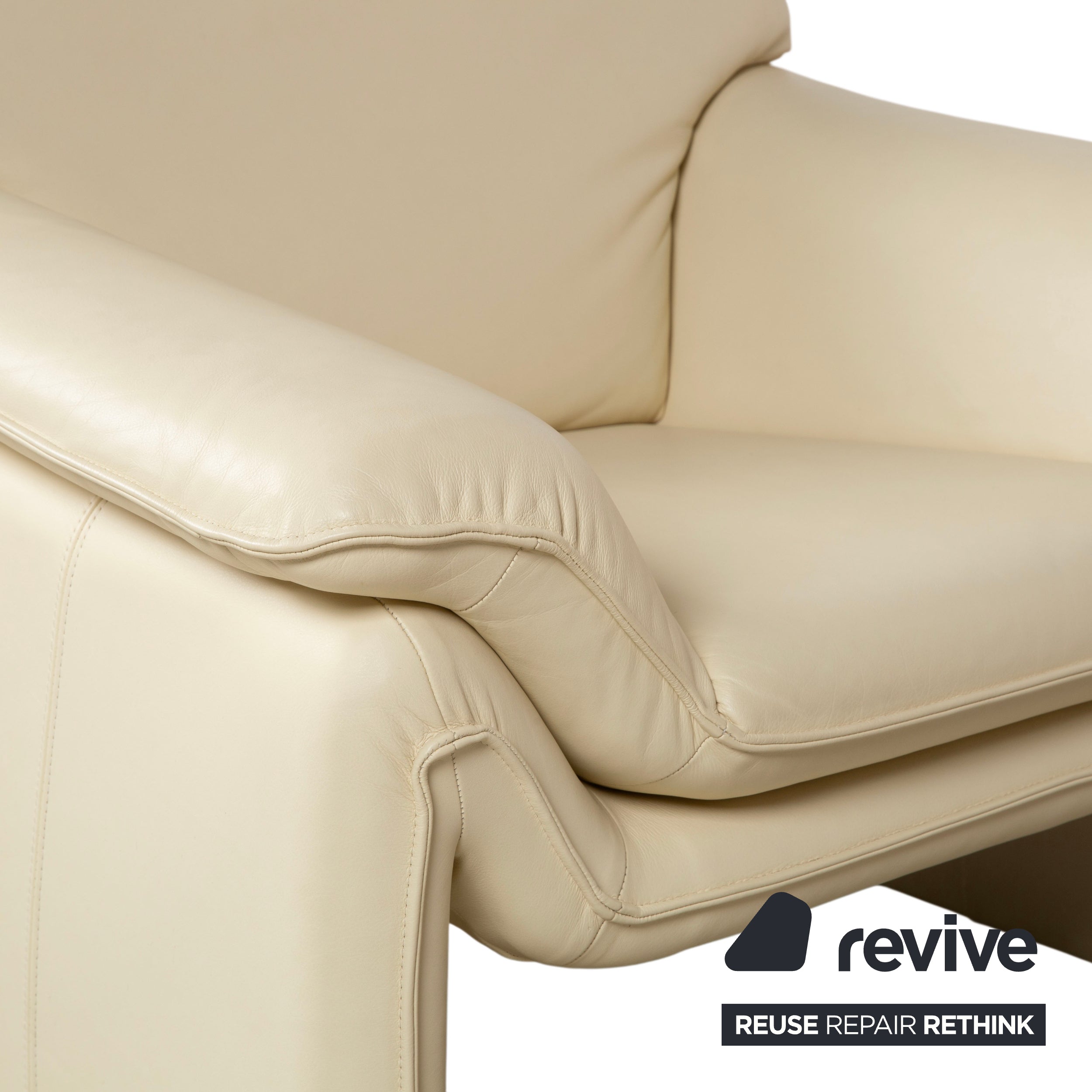 Laauser Atlanta Leather Armchair Beige Cream