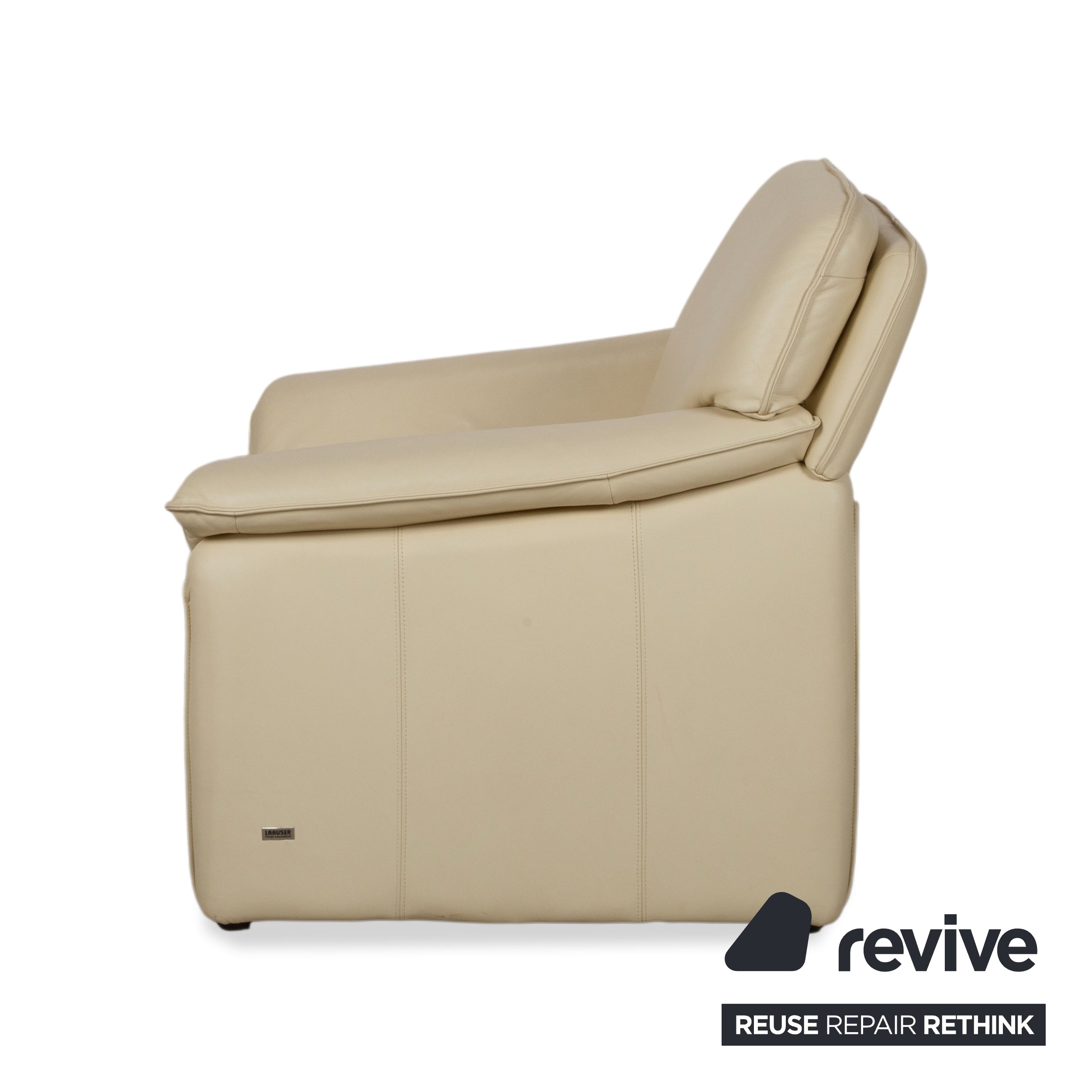 Laauser Atlanta Leather Armchair Beige Cream