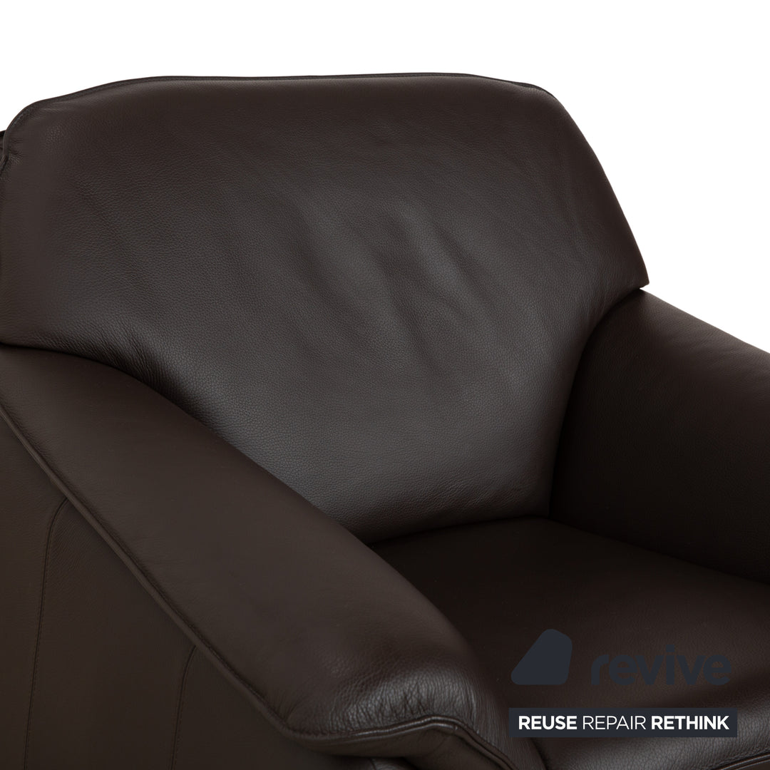 Lauuser Atlanta Leather Armchair Brown